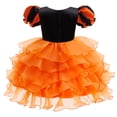 thumbnail image 7 of Mnyotv Halloween Outfits Girls Short Sleeve Mesh Dress with Witch Hats and Pumpkin Buckets Party Clothes Size 3-4Y, 7 of 7