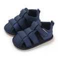 thumbnail image 2 of NOKIO Summer Toddler Boys Girls Sandals Flat Bottom Hollow Upper Design Breathable Comfortable Solid Color Hook Loop Non-Slip Sole Airflow Technology Walking Shoes, 2 of 9