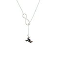 thumbnail image 2 of Delight Jewelry Silvertone Flying Witch Silver tone Elegant Infinity Lariat Necklace, 2 of 4