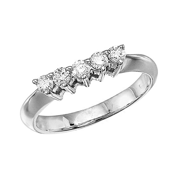 14k White Gold 0.33 Ct Diamond Wrap Band