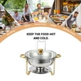 thumbnail image 7 of Yeshouse Chafing Dishes for Buffet - 2 Pack 6QT Round Chafing Dish Buffet Set with Visible Glass Lids, Buffet Food Warmers Sets - Perfect for Home Parties, Catering Events, 7 of 7