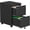 Black, variant on Kooyon 2 Drawer Metal File Cabinet with Lock, Rolling Under Desk Filing Cabinet for Home Office, Black, Fits A4/Letter/Legal- Assembly Required/Black