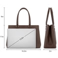thumbnail image 3 of Wrangler Laptop Tote Bag for Women 15.6 Inch Computer Bag for Work Large Double Compartment Purse and Handbag,Coffee, 3 of 6