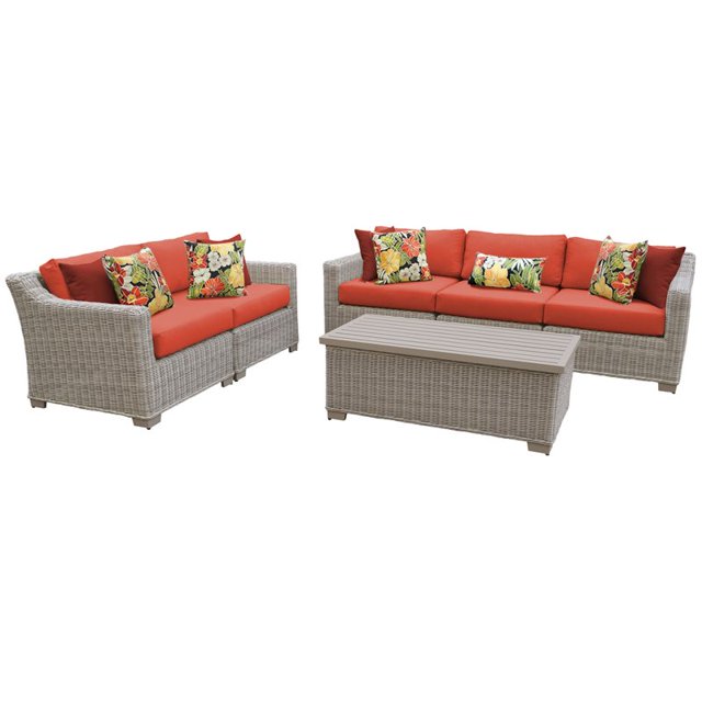 Coast 6 Piece Outdoor Wicker Patio Furniture Set 06p