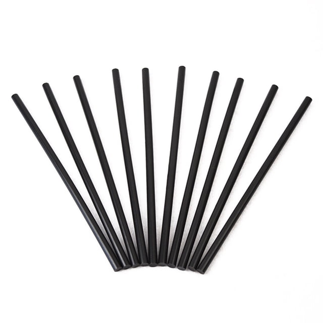 10 Pcs Bâton de Colle 7 mm Bricolage Haute Viscosité Bâtons de Colle Hotmelt pour Colle Chaude Outil de Réparation Multifonction (Noir)