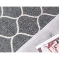thumbnail image 5 of Unique Loom Trellis Frieze Collection Lattice Moroccan Geometric Modern Oval Rug, 4 x 6 Feet, Dark Gray/Ivory, 5 of 5