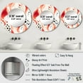 thumbnail image 4 of Designart "Pattern Of Red And White Polka Dots III" Graphic Print Rund Mirror For Wall Decor - Large Red Round Printed Mirror -Modern Round Living Room Mirror - 23" x 23", 4 of 6