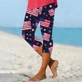 thumbnail image 2 of XIAfhje Leggings For Women Tummy Control The USA 4th of July Patriotic Leggings Summer Elastic High Waisted Printing Capris Leggings Yoga Pants Butt Lifting Leggings Workout Gym Running, 2 of 5