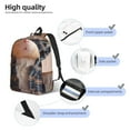 thumbnail image 3 of Fotbe Cute Mouse In Glasses Printed Canvas Daypack - Stylish and Durable Vintage Compact Backpack - Class, Work, Travel, or Laptop Bookbag,Organized Compartments-Small, 3 of 5
