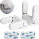 thumbnail image 1 of Door Handle Locks, 2 Pcs, White, Door Lock Anti Tampering With 2 Reusable Adhesives, Child Door Lock, 1 of 4