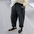 thumbnail image 6 of Cdudpw Boy's Kids Baggy Jeans Elastic Waist Pull On Denim Pants Winter Straight Wide Leg, 6 of 6