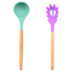 thumbnail image 1 of Juego de utensilios de cocina de silicona de 2 piezas, utensilios de cocina de madera fáciles de limpiar, utensilios de cocina antiadherentes, 1 of 5