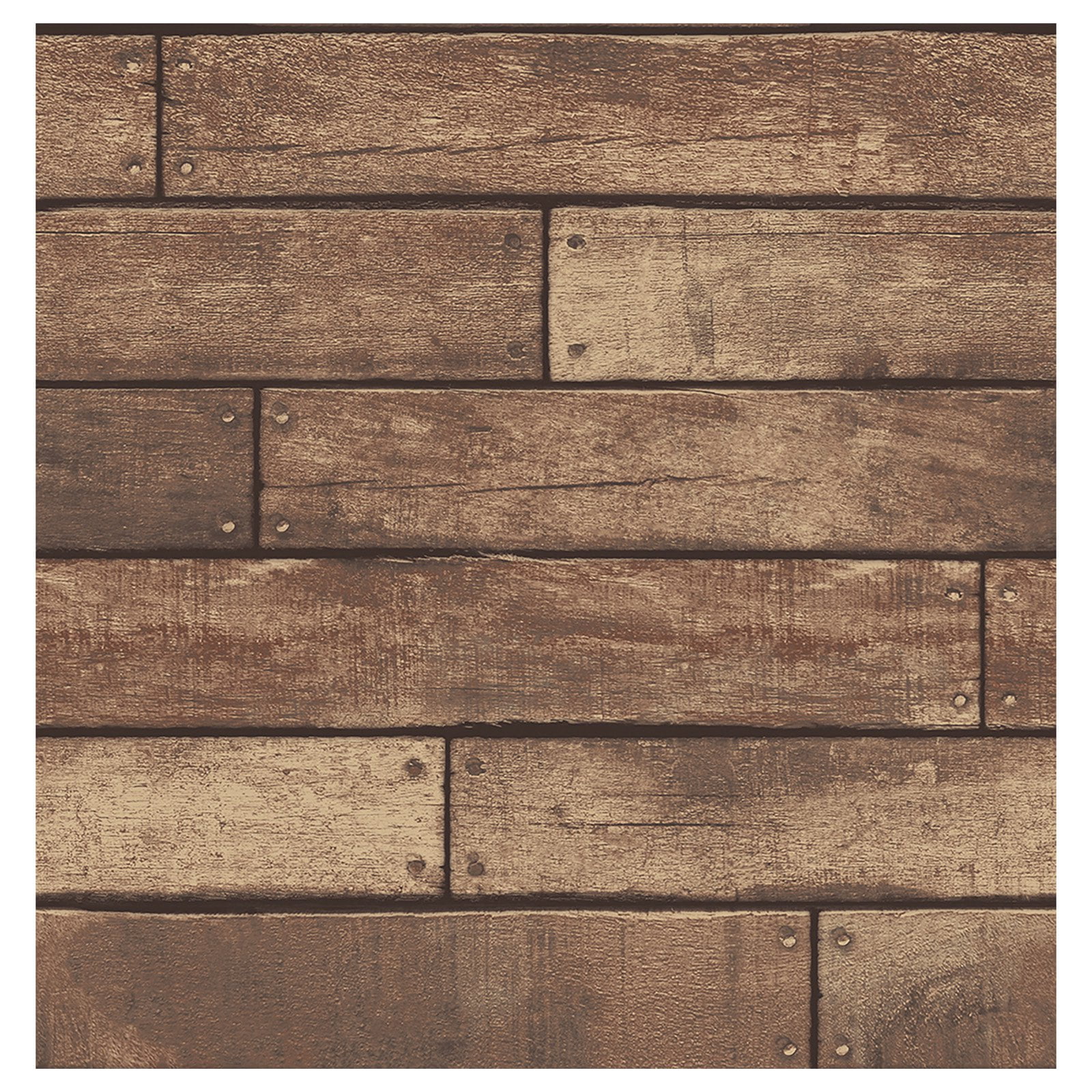 Brewster Weathered Nailhead Plank Wallpaper - Walmart.com