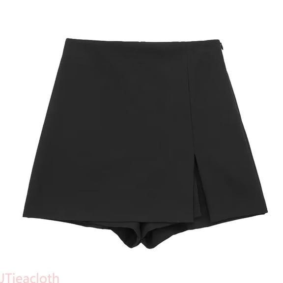 JTieacloth Womens High Waisted Mini Solid Color Slim Fit Short Skirt Pants A Line Skirt,Women's Skirts(Black)