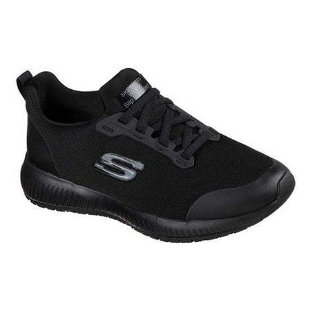 Skechers Work Women's Squad Slip Resistant Bungee Laced Soft Toe (Best Price Twinkle Toes Skechers)