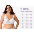 thumbnail image 5 of Plus Size Minimizer Bra Underwire Full Coverage Lace Unpadded Bra for Women, White, 5 of 6
