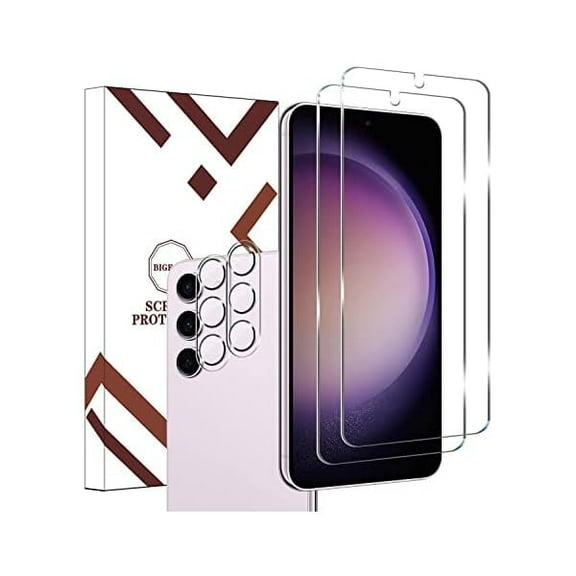 Galaxy S23 Plus Tempered Glass Screen Protector   Camera Lens Protector [ 2   2 Pack ][Case Friendly][Anti-Scratch][Ultrasonic Fingerprint Unlock] Clear HD Protective Film for Samsung Galaxy S23 Plus