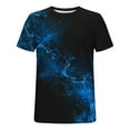 thumbnail image 3 of Vetsdori Mens Workout Shirts Blue Pullover Short Sleeve Travel Fitness Loose Graphics T-Shirts for Men Cew Neck, 3 of 3