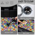 thumbnail image 5 of Qpednta Car Cargo Liner 29"x39" Trunk Mat for SUV Non-Slip Flower Power, All-Weather Polyester With Anti-Slip Backing Dustproof Universal Rear Cargo Protection Accessory, 5 of 7