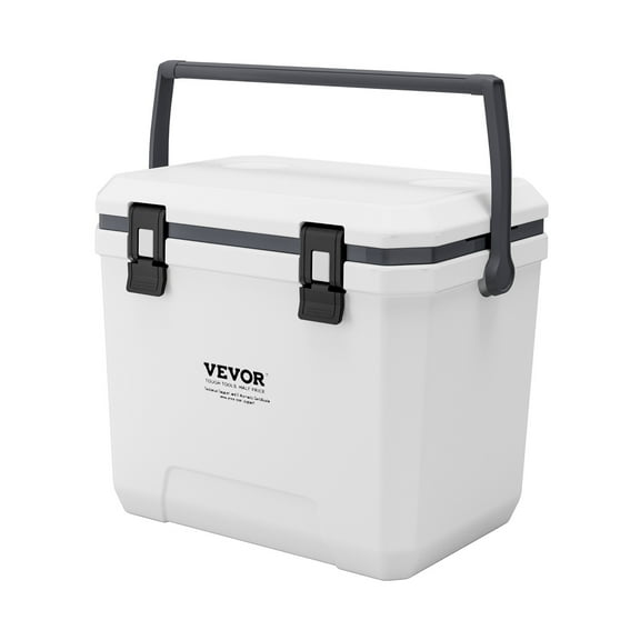 VEVOR Portable Cooler, 38 QT Hard Cooler with Ice Retention, Heavy-Duty Handles and Cup Holder, Lightweight Rigid Material Insulated Portable Cooler, Suitable for Family Picnics and Long Trips