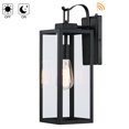 thumbnail image 4 of 2-pack 17.7 in. 1-Light Matte Black Outdoor Wall Lantern Sconce with Clear GlassDusk to Dawn could be chosen Matte Black with Dusk to Down 2 Pack, 4 of 5