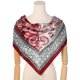 thumbnail image 2 of INSPIRAR CHIC Mujeres Pañuelo de Satén Cuadrado 35" Gran Pañuelo de Seda con Diseño Paisley para el Cabello, Envoltura para Dormir, Bandanas 90x90cm/35.4x35.4" Rojo Blanco, 2 of 6