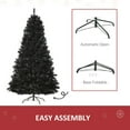 thumbnail image 5 of 7 FT Black Artificial Christmas Tree, 1346 Realistic Plastic Branch Tips, Sturdy Base with Detachable Feet, Easy Assembly, 5 of 7