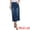 Dark Blue, variant on Women's Casual Midi Length Split Back High Waist Long Jean Skirts L Dark Blue