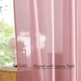 thumbnail image 6 of Pink Sheer Curtains 2 Panels for Girls Room, Grommet Voile Sheer Window Treatments Airy & Elegant Light Filtering Drapes for Bedroom, W54 x L84, 2 Panels, 6 of 7