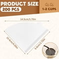 thumbnail image 4 of 200 Count #1 Cone Coffee Filters, Disposable Natural Unbleached Paper Filters for V60 Pour Over and Drip Coffee Makers, 1-2 Cup, Suitable for Home and Coffee Shop Use, 4 of 8