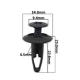 thumbnail image 2 of Sidaley Para Mondeo delantero trasero guardabarros parachoques sujetador Auto especial tornillo de plástico remache Clips de Type3, 2 of 4