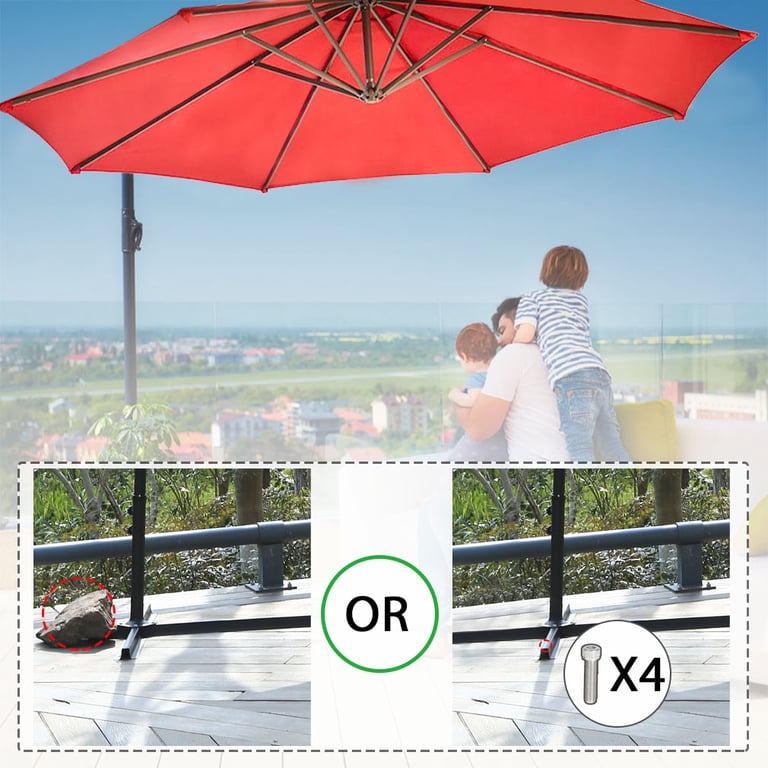 fdw patio catilever offset umbrella FDW 10' Patio Umbrella Offset Hanging Umbrella Outdoor Market Umbrella D10