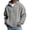 206#Gray, variant on Mens Waffle Knit Hoodies Full Zip Up Long Sleeve Drawstring Hooded Sweatshirts Loose Fit Comfort Stylish Jacket