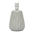 thumbnail image 3 of Simple Designs 11.02" Traditional Mini Modern Ceramic Texture Pastel Accent Bedside Table Desk Lamp with Matching Fabric Shade for Bedroom, Nightstand, Living Room, Entryway, 3 of 9