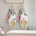 thumbnail image 3 of Floral Anchor Summer Hand Towels 2 PCS, Watercolor Nautical Marine Kitchen Towel Ultra Soft and Highly Absorbent,Decorative Fingertip Face Towel for Bathroom Hotel, 28.3"x14.4", 3 of 4