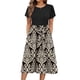 thumbnail image 1 of Vestido midi Zeagoo con estampado floral y mangas de pétalos con bolsillos, 1 of 6