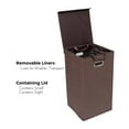thumbnail image 3 of BirdRock Home Single Linen Laundry Hamper with Lid and Removable Liner - Brown, 3 of 5