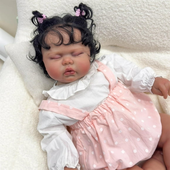 Muñeca Reborn KOKOMANDY, realista, negra, 60 cm con acceso