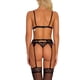thumbnail image 4 of Ropa interior de encaje sexy para mujer Ropa de dormir Liguero Ropa de dormir Lencería, Negro, XL Methold XX000105-10, 4 of 7