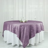 Efavormart 90"X90" Violet Amethyst Accordion Crinkle Taffeta Table Overlay - Perfect for Wedding ...