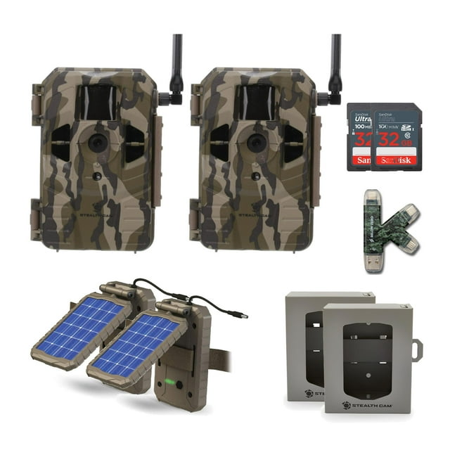 Stealth Cam Connect Cellular Trail Camera (Verizon) Security and Power Bundle (2-Pack)