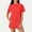 Z02#Red, variant on CheerKidz Two Piece Sets for Women 2025 Summer Short Matching Home Tops Elastic Waist Shorts Set Casual Loose V Neck Beach Vacation Travel Outfits(Sky Blue,S)