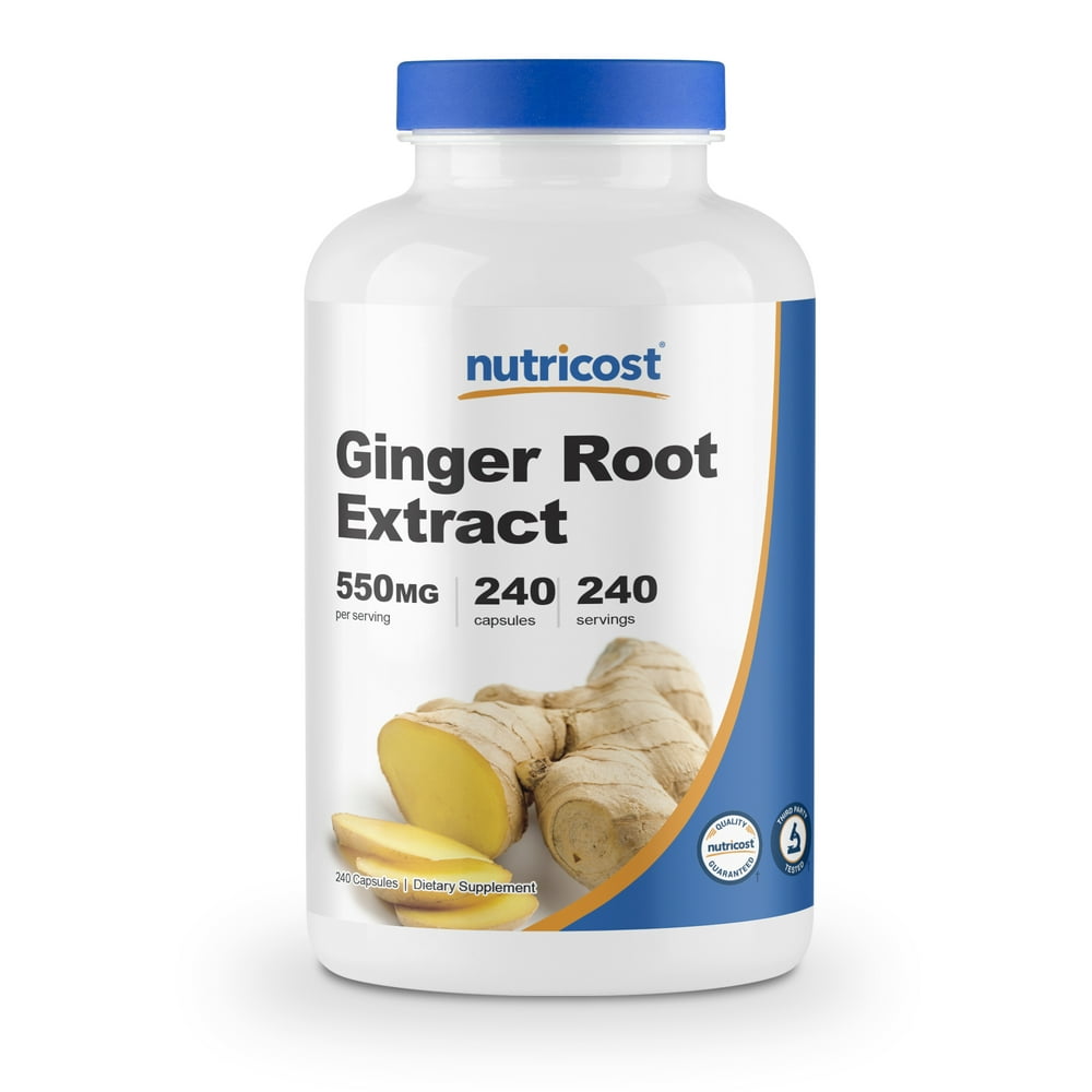 Nutricost Ginger Root Extract 550mg, 240 Capsules Gluten Free & Non