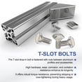 thumbnail image 4 of Uxcell T-Slot Bolts, Drop-in Bolt Hammer Head with Hexagon Flange Nuts T-Bolt Stud Sliding Screw for Aluminum Profile M5x16mm, 4 of 6
