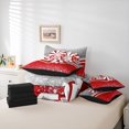 thumbnail image 6 of jejeloiu Cheer Cheerleading 7-Piece Bedding Comforter Set,Ymnastics Dancing Lovers King Bedding Sets,Red White Gray Bed Sheets For Girls Teens,Breathable Home Decor Reversible, 6 of 8