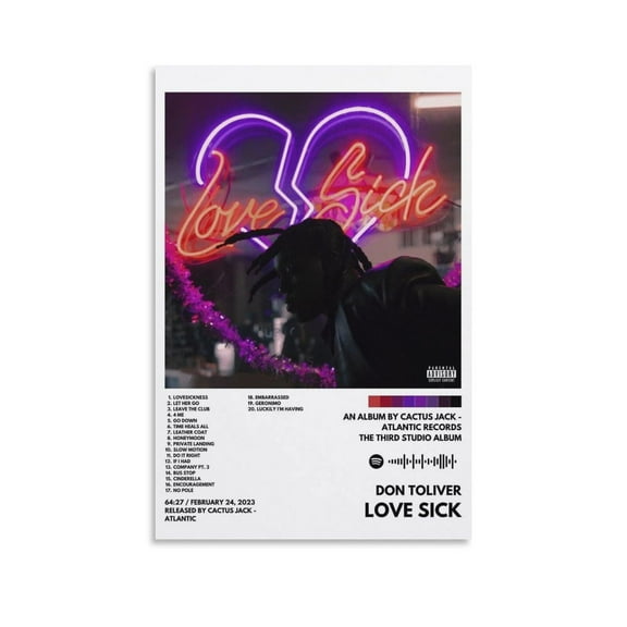 Don Toliver Love Sick Deluxe Canvas Poster Bedroom Decoration Landscape Office Valentine's Birthday Gift