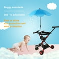thumbnail image 3 of Parapluie de Chaise à Pince avec Pince, Ombrelle Portable pour Poussettes de Patio, Rouge, 3 of 8
