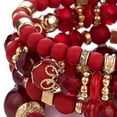 thumbnail image 4 of SPRING PARK Heart Bohemian Stretch Beaded Bracelets for Women Beaded Charm Multilayer Stackable Bracelets, 4 of 6
