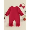 thumbnail image 6 of My First Christmas Baby Girl Outfit Santa Long Sleeve Romper Jumpsuit  one-piece  Christmas Newborn Girl Outfits Clothes, 6 of 9