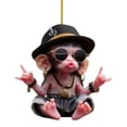 thumbnail image 2 of Dserfhy Car Pendant Cartoon Pouting Monkey Charm Acrylic Pendant Lightweight 2D Backpack Auto Accessory Car Decoration, 2 of 7